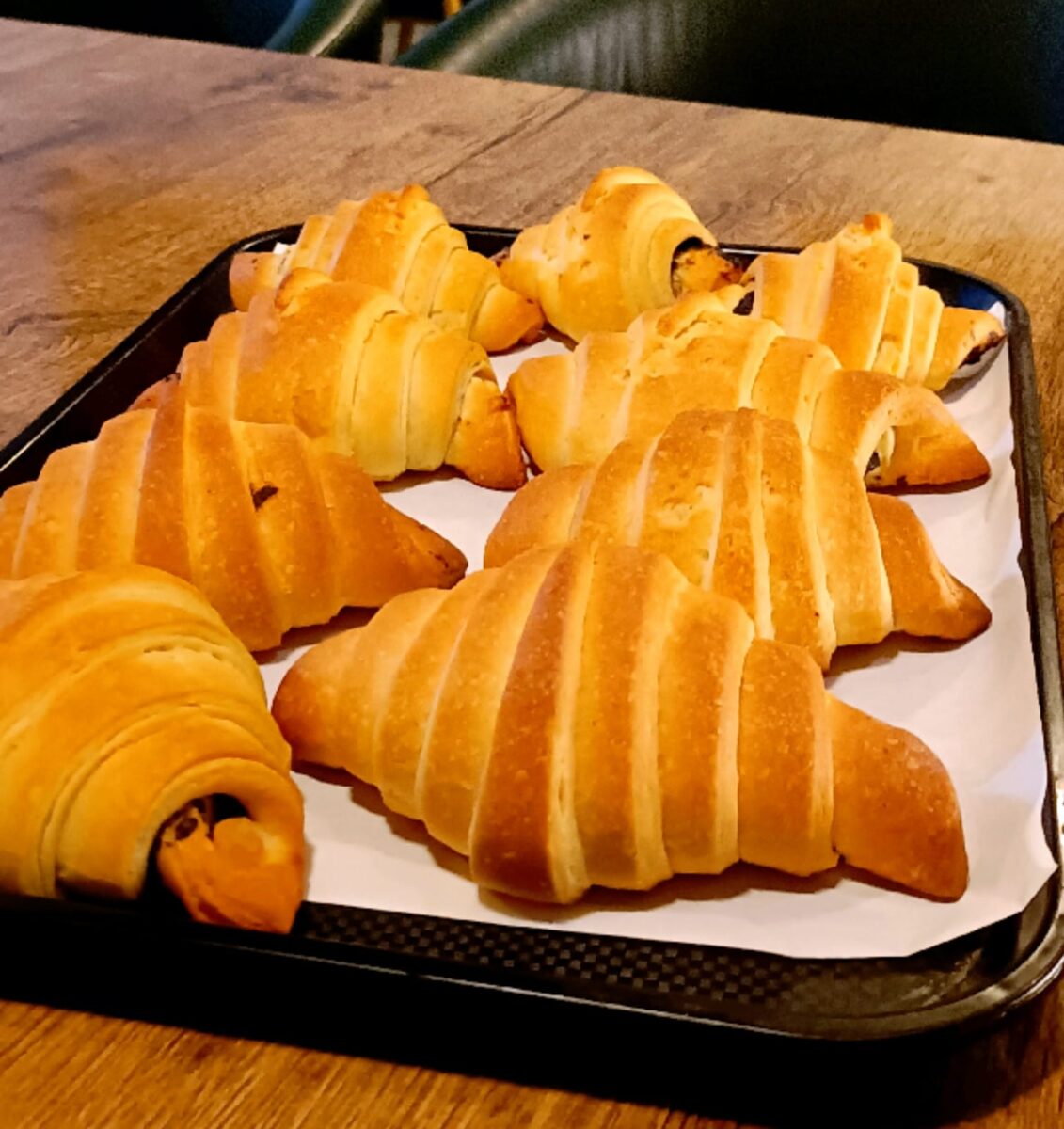 Freshly baked croissants at Isht Bakers & Restaurant